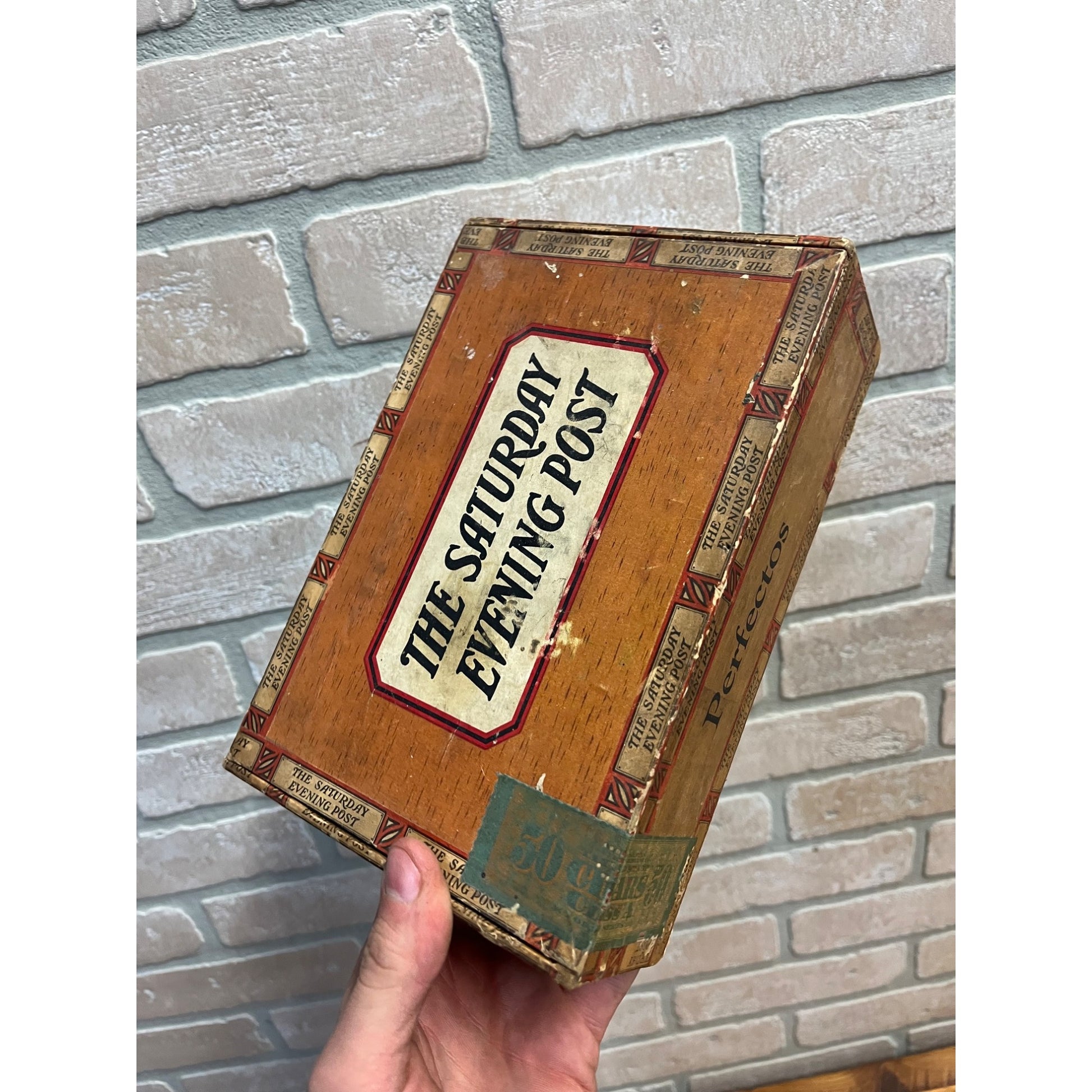 Vintage Saturday Evening Post Perfectos Cigar Box Advertising Store Display PA