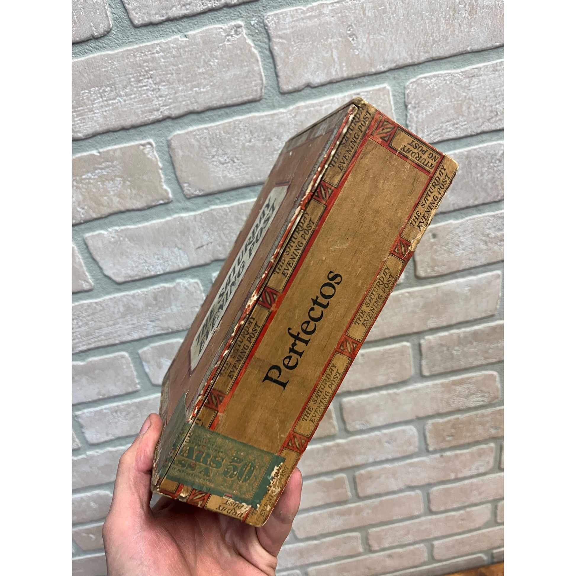 Vintage Saturday Evening Post Perfectos Cigar Box Advertising Store Display PA