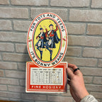 Vintage Bonny Weans Tots and Teens Children Hosiery Clothing Cardstock Advertising Sign