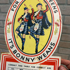 Vintage Bonny Weans Tots and Teens Children Hosiery Clothing Cardstock Advertising Sign