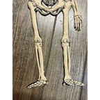 Vintage 1920s Halloween German Diecut Skeleton Waving Heavy Embossed Antique 19"