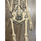 Vintage 1920s Halloween German Diecut Skeleton Waving Heavy Embossed Antique 19"