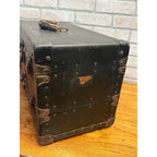Antique 1920s Surveyor or Lineman Tool Box Chest With Brass Latches