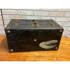 Antique 1920s Surveyor or Lineman Tool Box Chest With Brass Latches