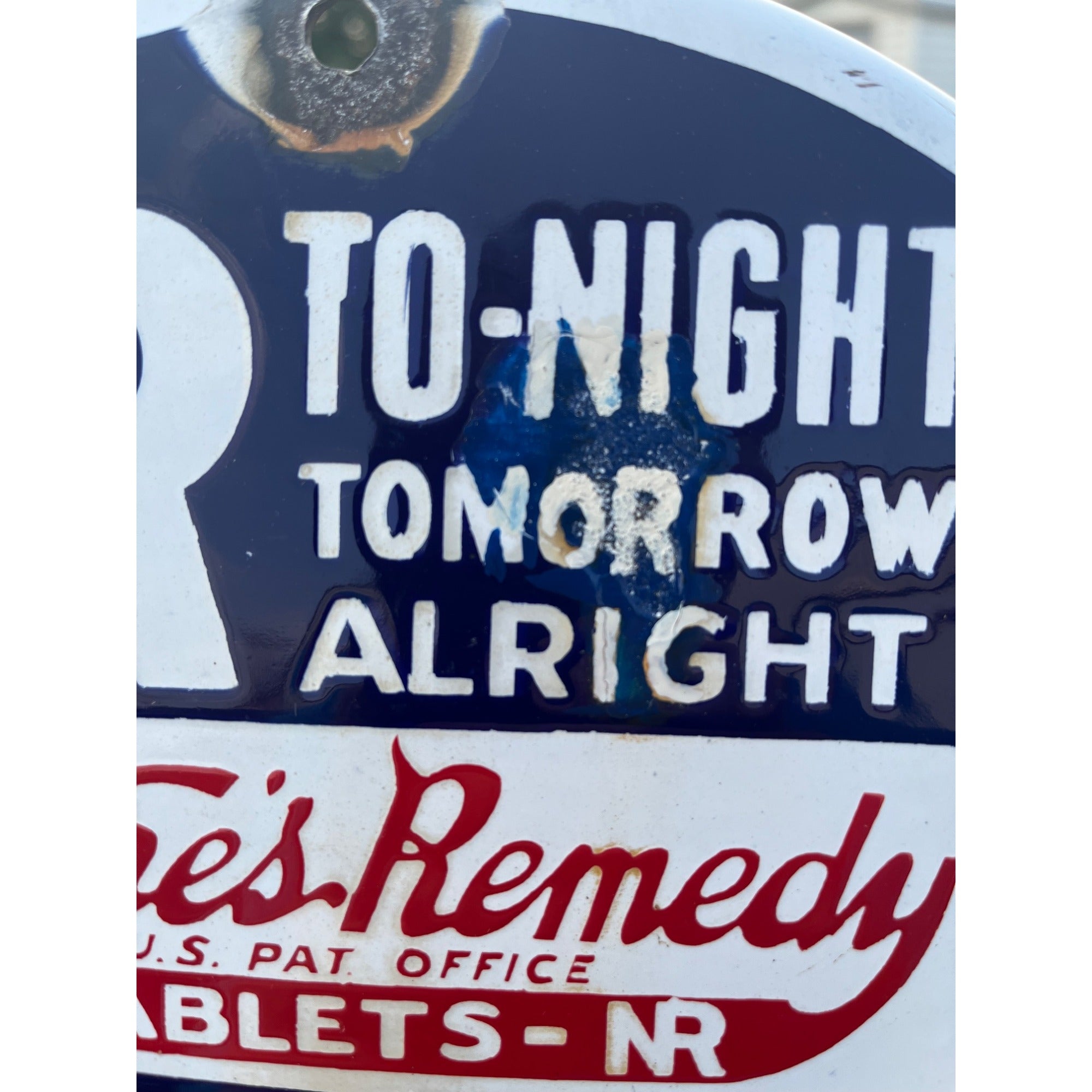 RARE Antique Nature's Remedy Liver Medicine Porcelain Thermometer Advertising