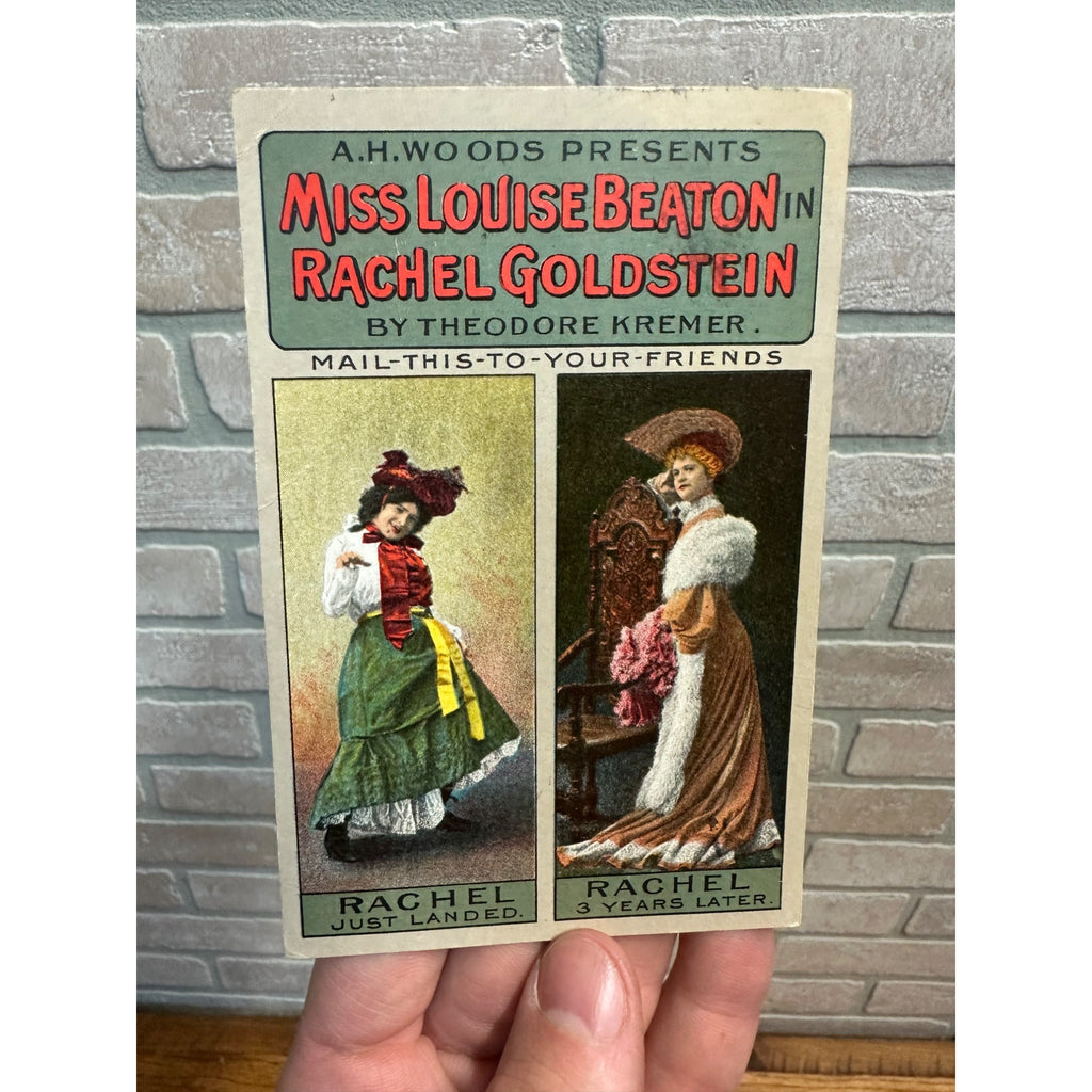 Miss Louise Beaton in Rachel Goldstein Theatre Promo Vintage Postcard