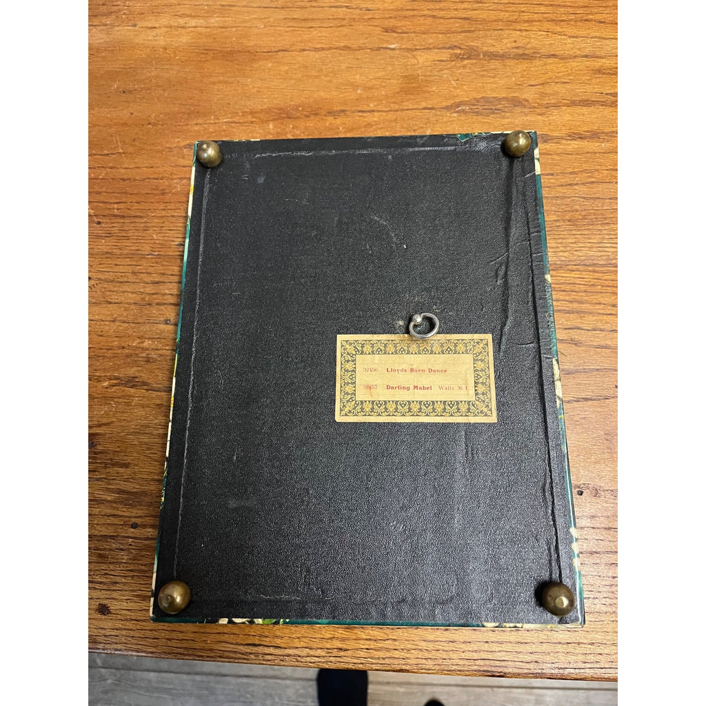 Antique 19th c. Victorian Celluloid Music Box Photo Album - Works