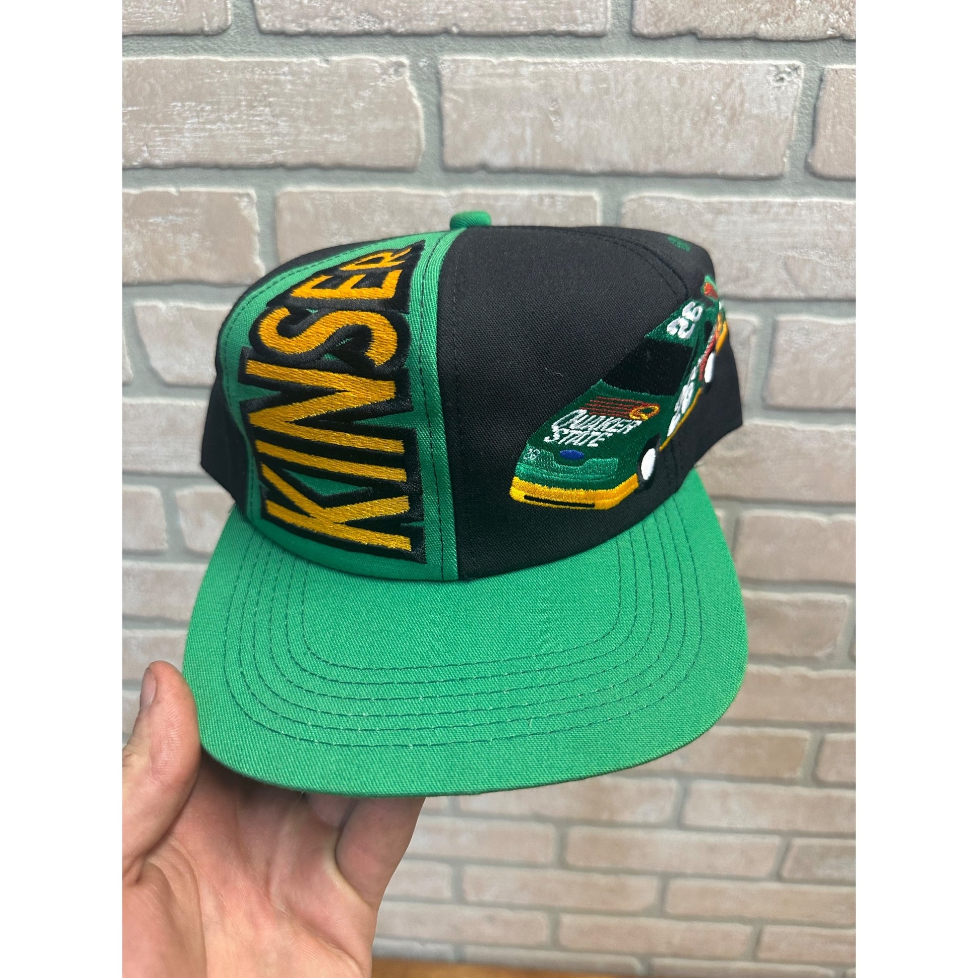 Vintage 80s Retro Steve Kinser #11 Snapback Trucker Hat Quaker State Racing NEW