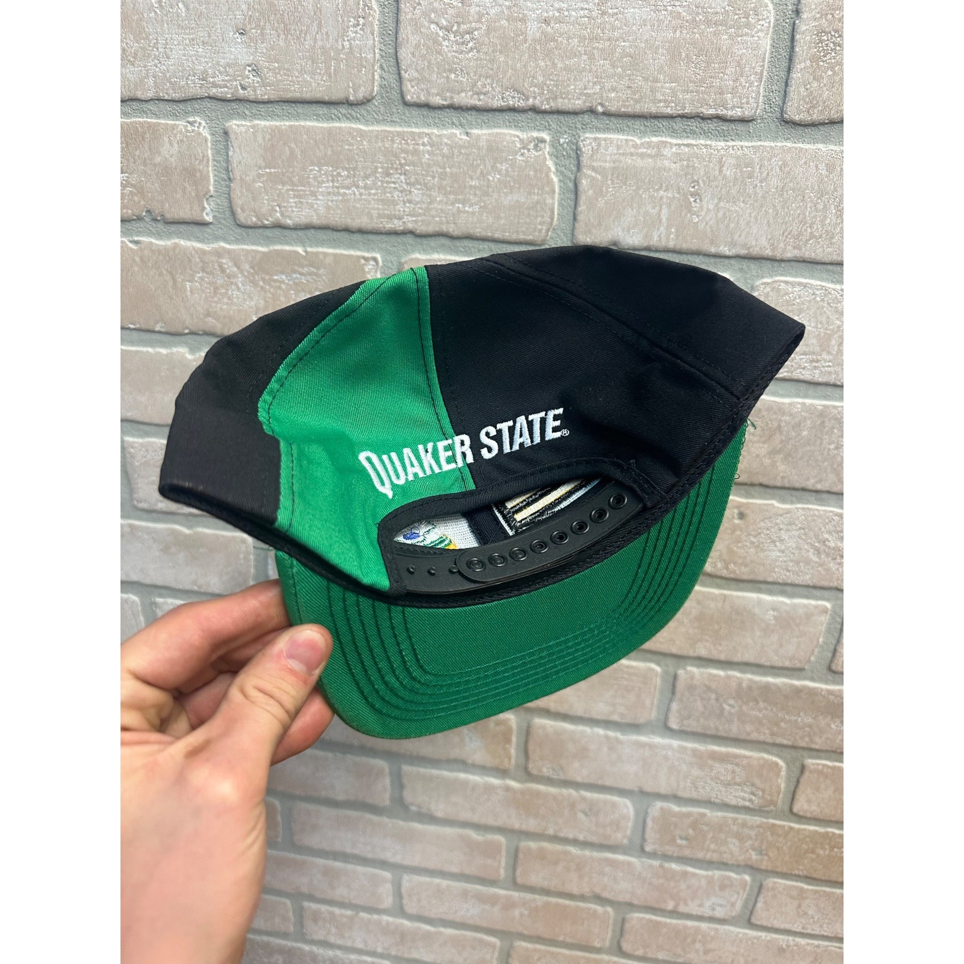 Vintage 80s Retro Steve Kinser #11 Snapback Trucker Hat Quaker State Racing NEW