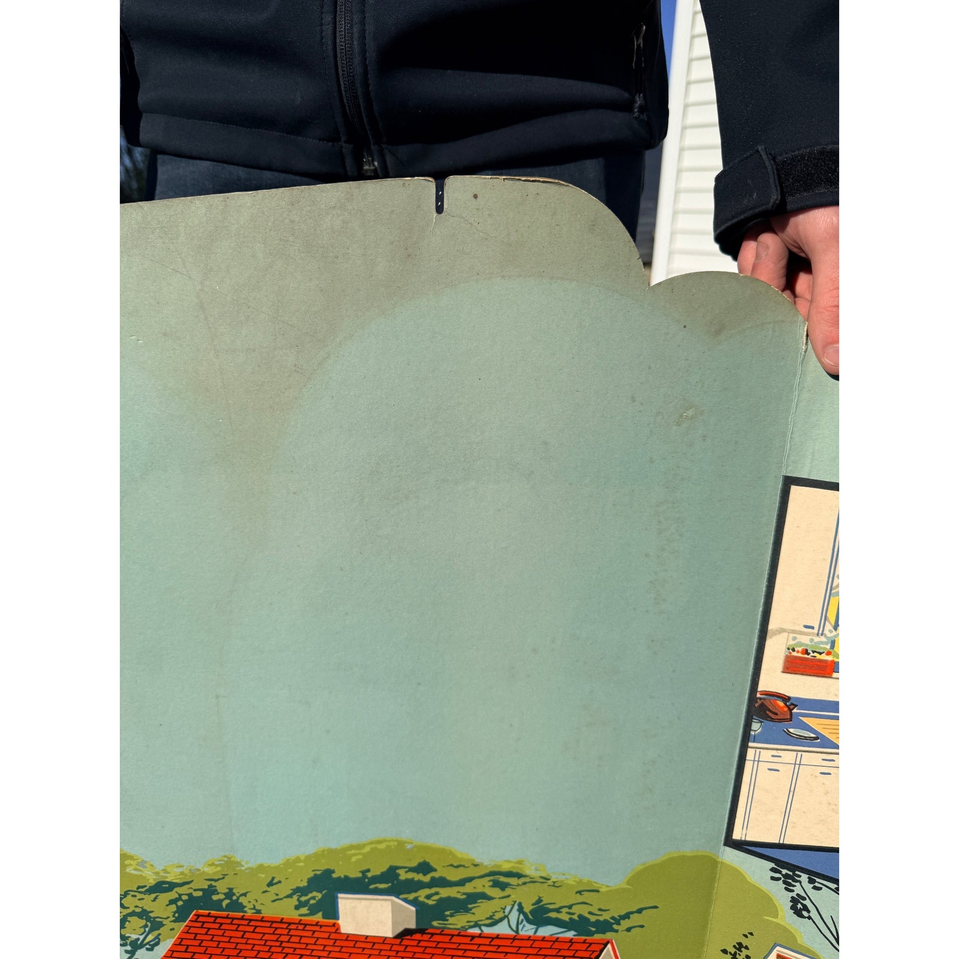 Vintage 1930s Paint Hardware Store Advertising Sign Display Cardboard Litho