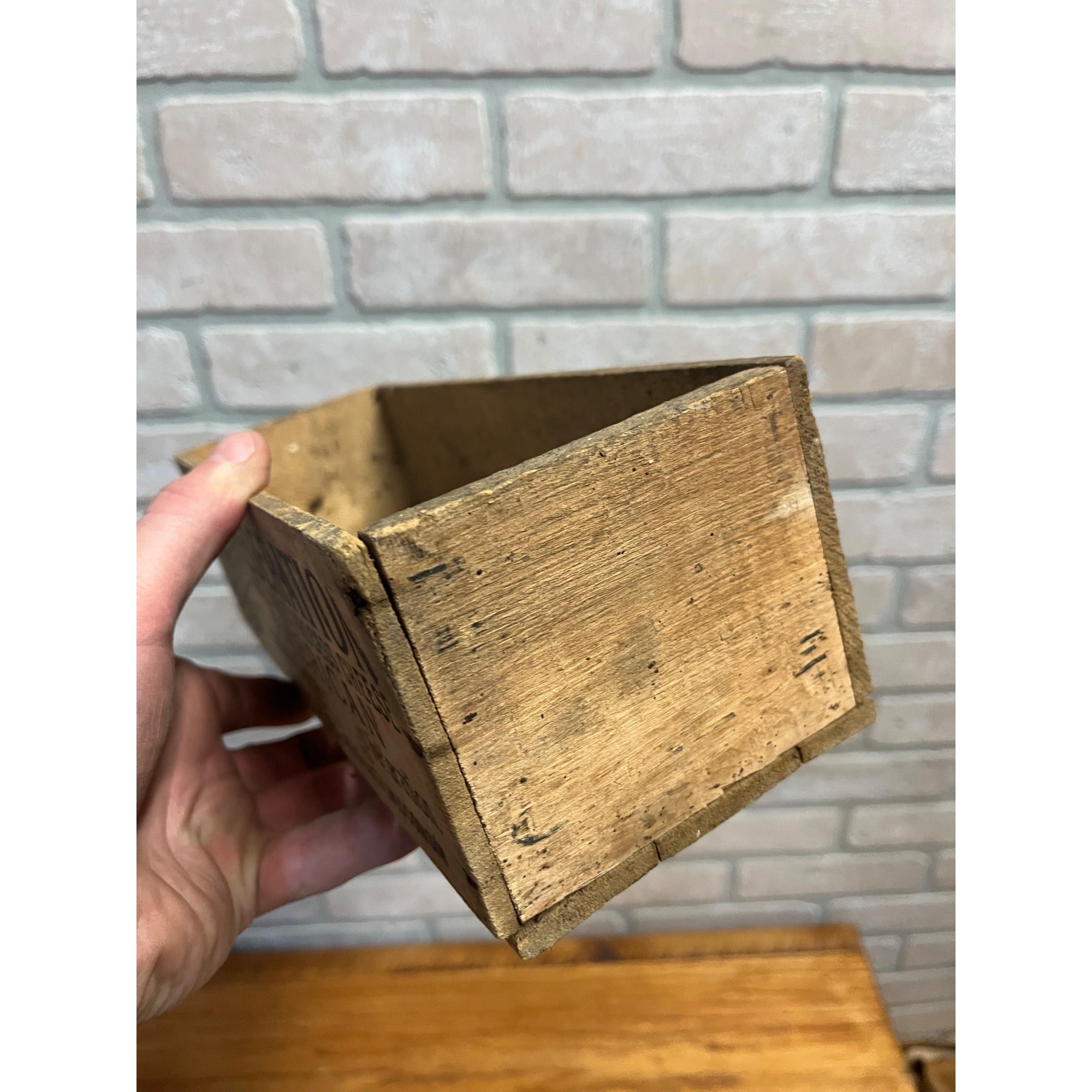 Vintage Cheese Box Federation Brick Plymouth Wis Loaf 5 Lbs Kitchen Decor