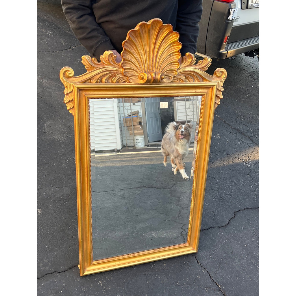 Vintage Large Gold Frame Accent Mirror Hallway Uttermost Co. Hollywood Regency