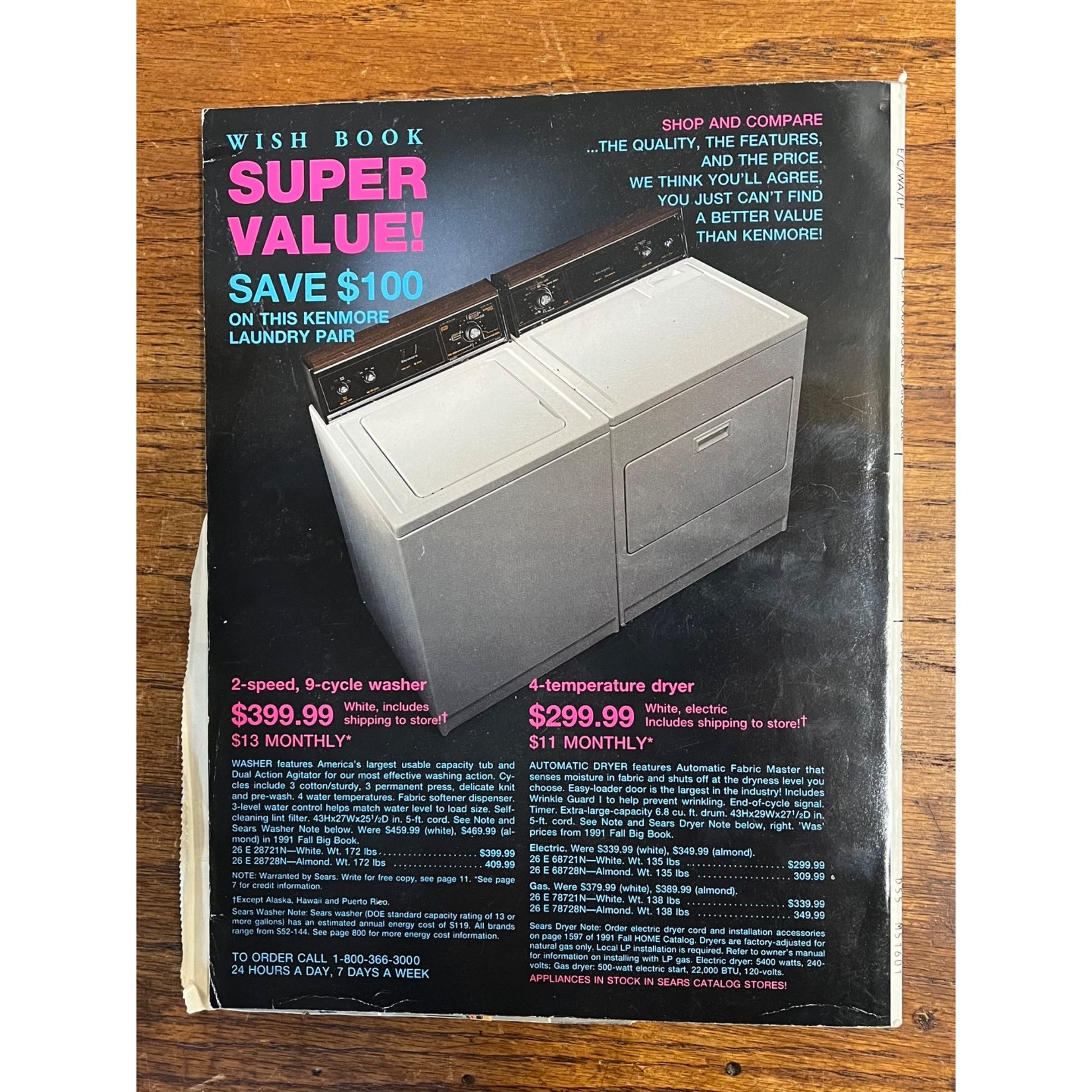 Vintage Catalog 1991 Sears Christmas Wish Book