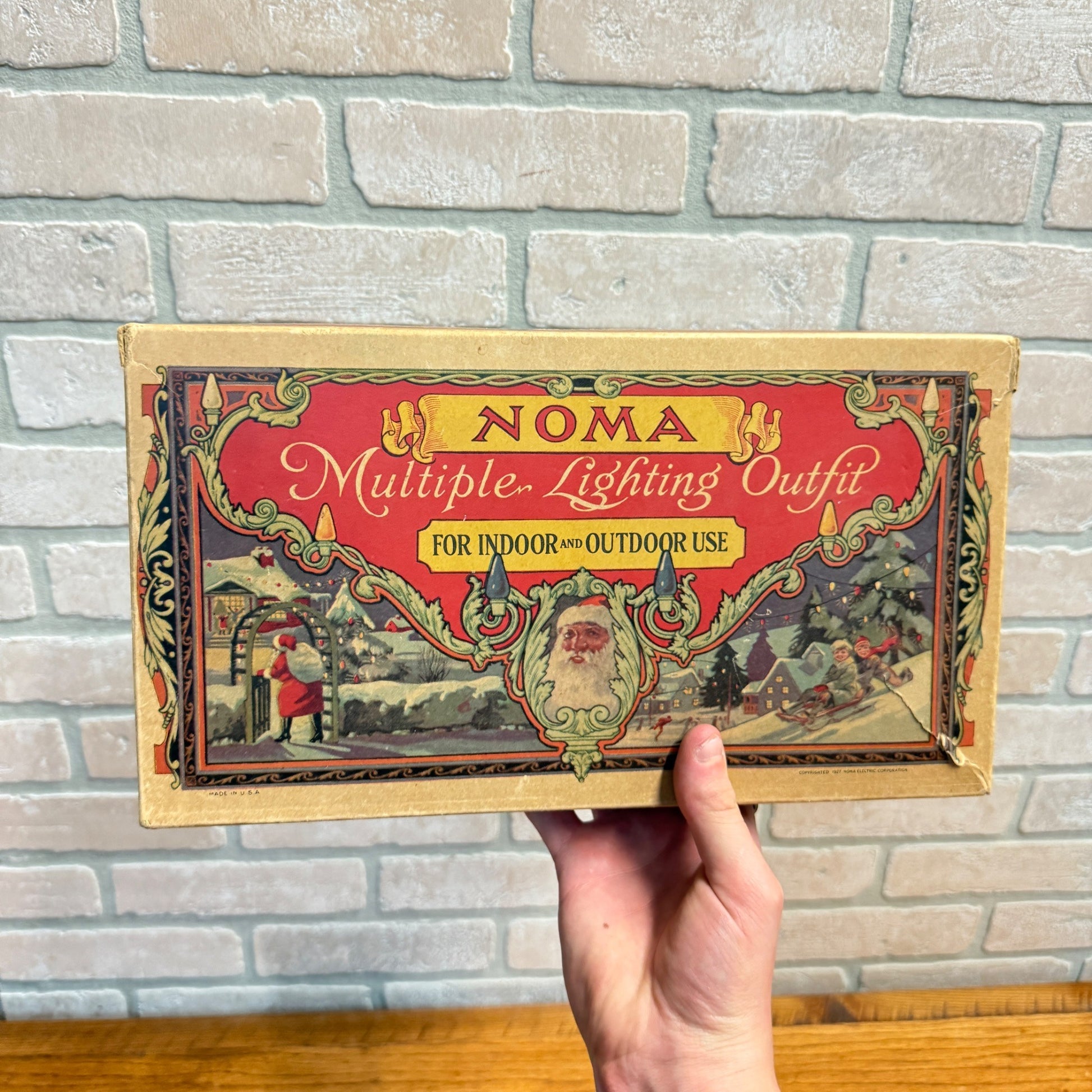 Vintage Christmas Lights By Noma C9 Bulb Original Box from 1927 Works