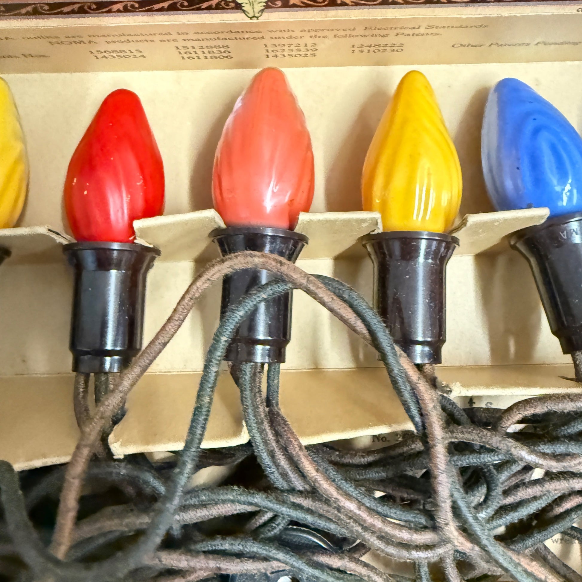 Vintage Christmas Lights By Noma C9 Bulb Original Box from 1927 Works