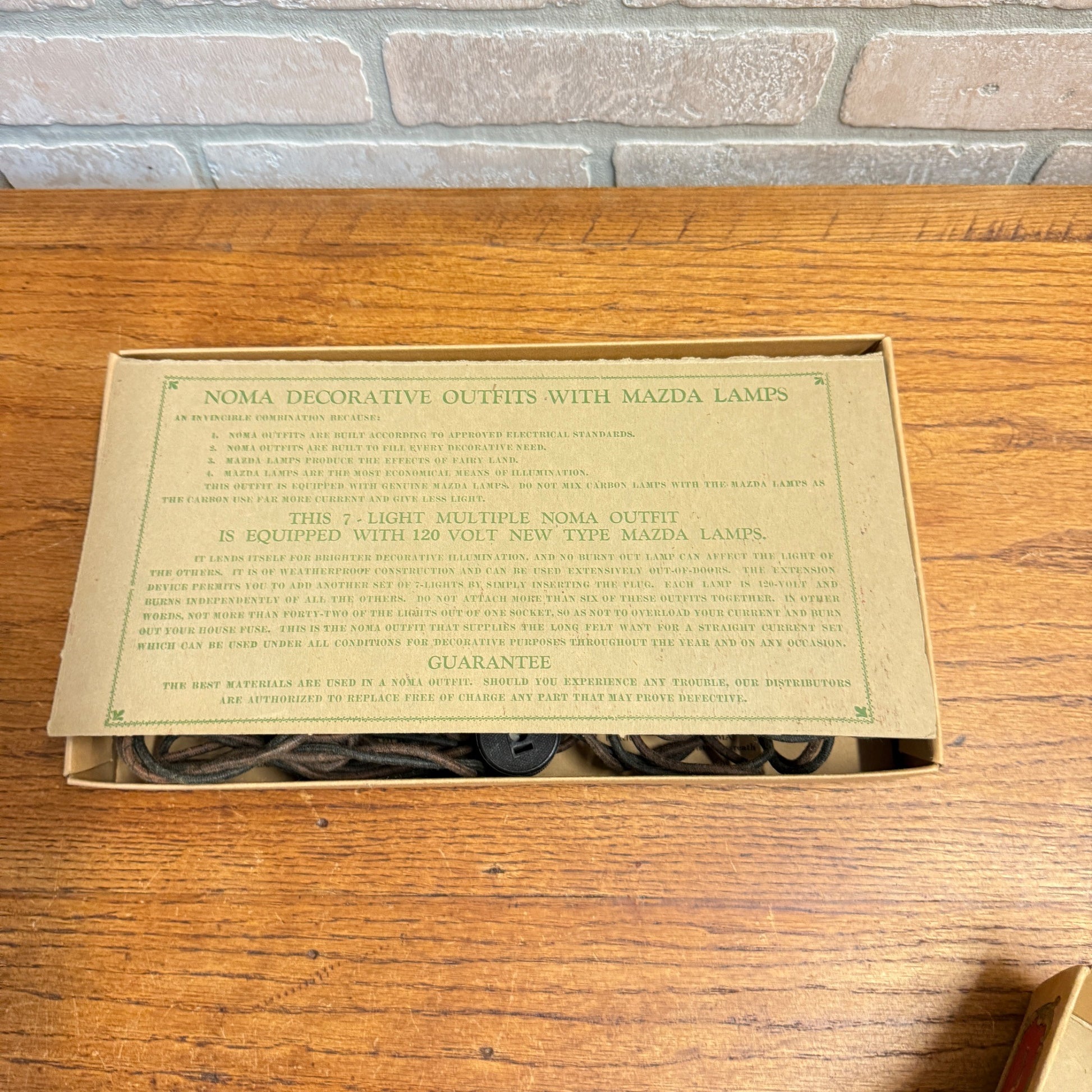 Vintage Christmas Lights By Noma C9 Bulb Original Box from 1927 Works