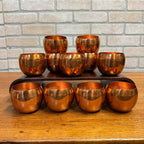 Vintage Lot of Coppercraft Guild Copper Drinking Cups or Tumblers MCM Autumnal Serveware 11 Pieces Taunton, Massachusetts