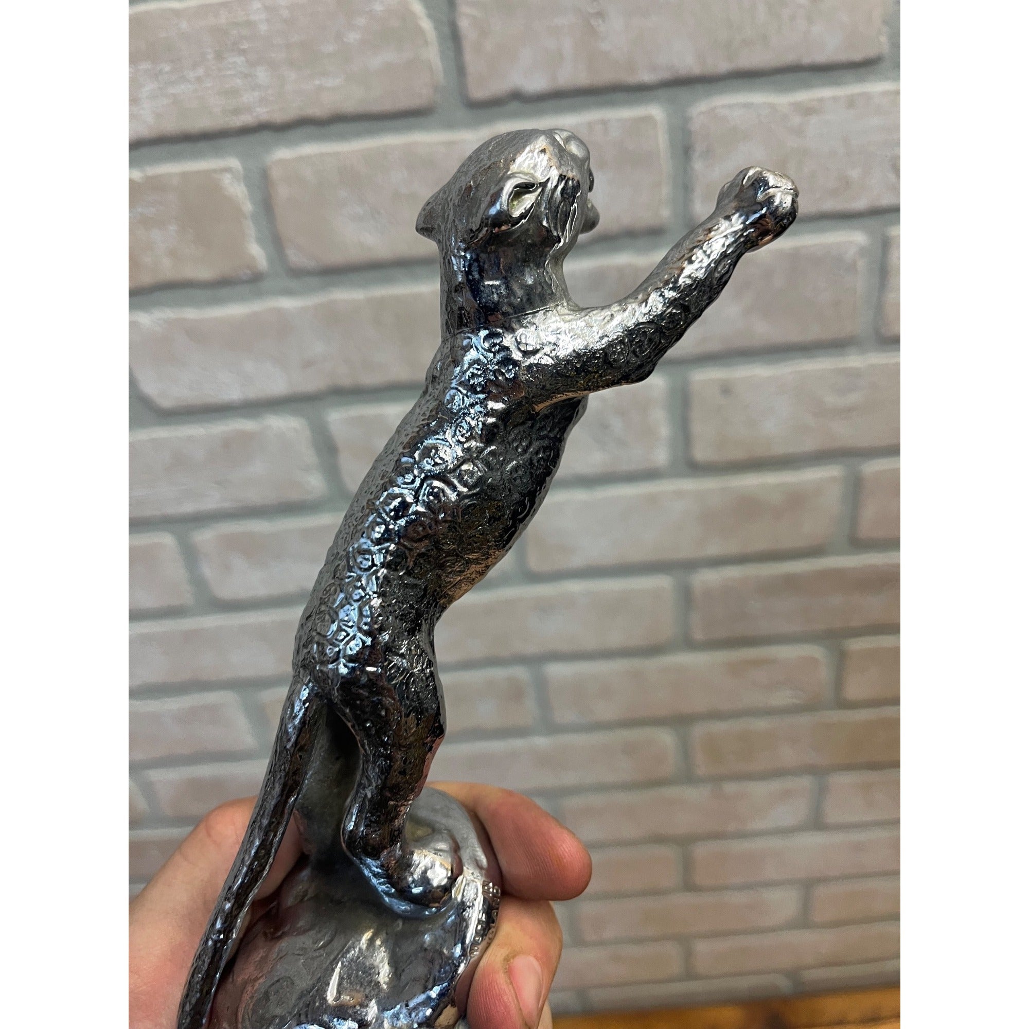 RARE Vintage Desmo 1937 SS Leaping Jaguar Mascot/Hood Ornament Original OEM