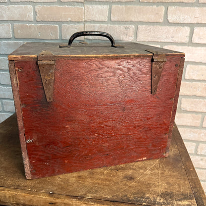 Antique Vintage Original Stone Quarry Mine DANGER HIGH EXPLOSIVES Painted Crate