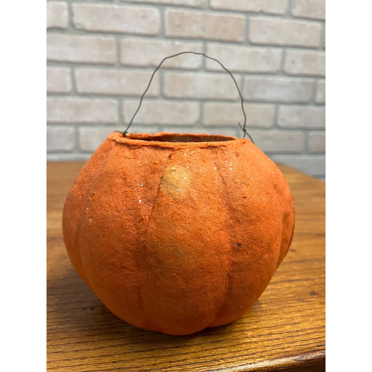 Vintage 1940s Halloween Jack o' Lantern F.N. Burt Pulp Paper Mache JOL 6"