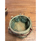 Vintage 1950s German Brown Easter Bunny Rabbit Lidded Candy Container Basket