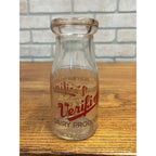 Vintage Verifine Dairy Half Pint Ice Cream Milk Bottle ACL Wisconsin Wis WI