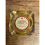 Vintage Golden Nugget Las Vegas Amber Glass Ashtray MCM Gambling Hall Casino NV