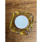 Vintage Golden Nugget Las Vegas Amber Glass Ashtray MCM Gambling Hall Casino NV