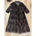 STUNNING Vintage Genuine Beaver Fur Long Jacket Coat Womans Ladies Full Length