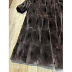 STUNNING Vintage Genuine Beaver Fur Long Jacket Coat Womans Ladies Full Length