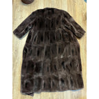 STUNNING Vintage Genuine Beaver Fur Long Jacket Coat Womans Ladies Full Length