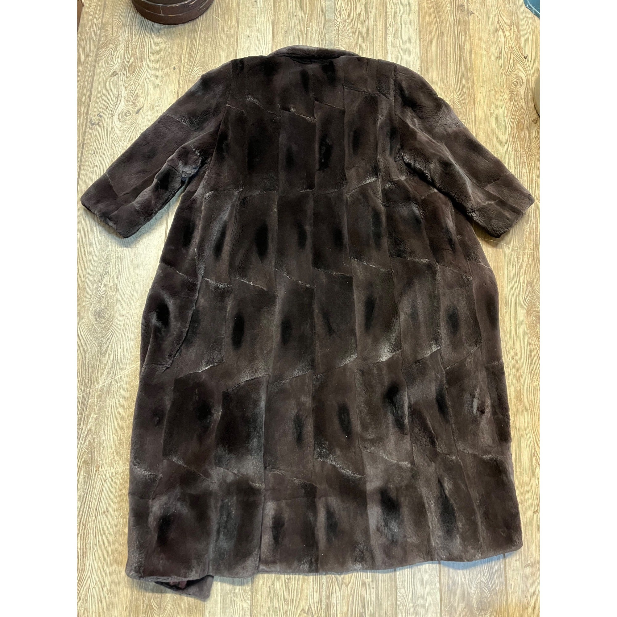 STUNNING Vintage Genuine Beaver Fur Long Jacket Coat Womans Ladies Full Length