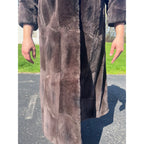 STUNNING Vintage Genuine Beaver Fur Long Jacket Coat Womans Ladies Full Length