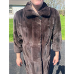 STUNNING Vintage Genuine Beaver Fur Long Jacket Coat Womans Ladies Full Length