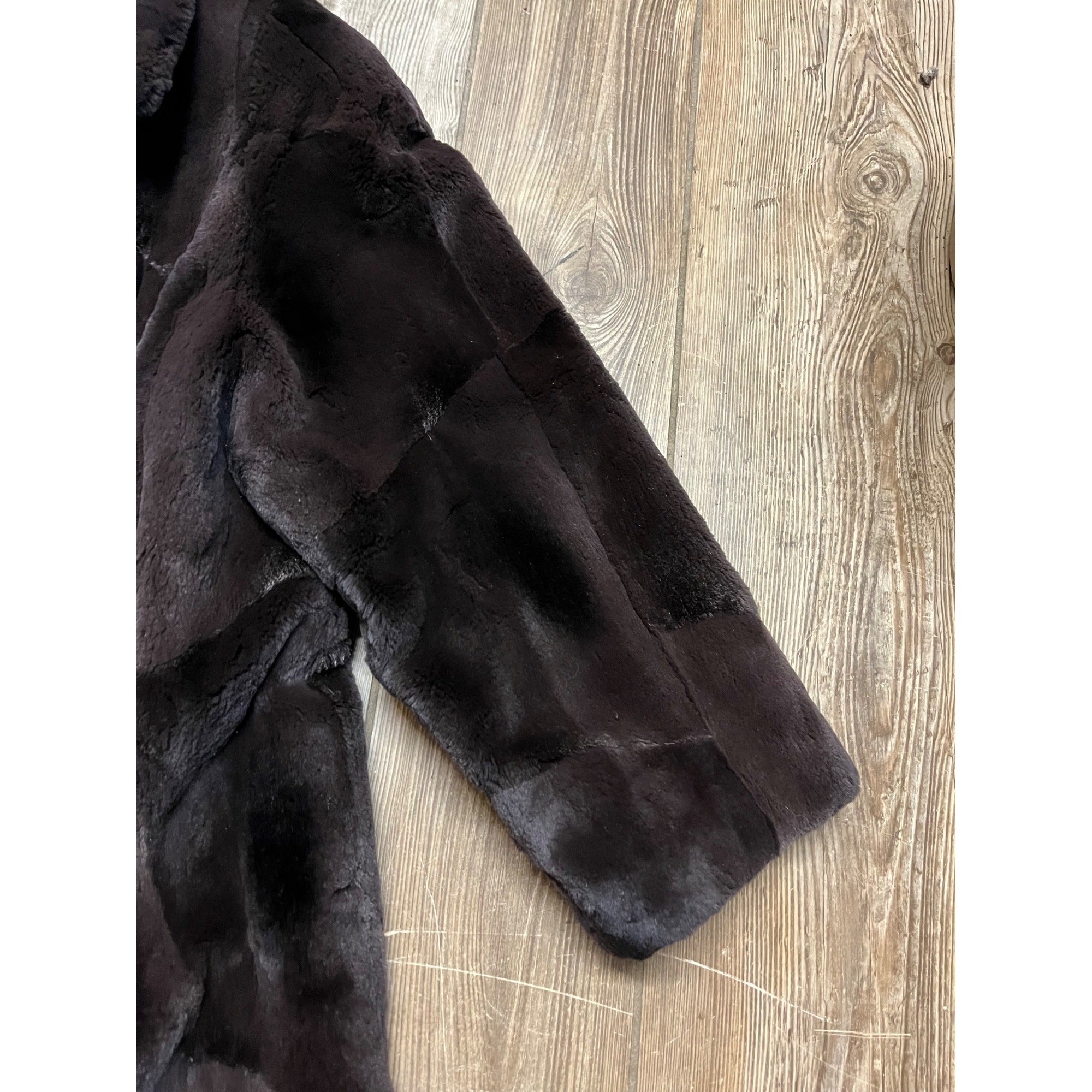 STUNNING Vintage Genuine Beaver Fur Long Jacket Coat Womans Ladies Full Length