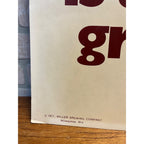 Vintage 1971 Gettelman Beer Cardstock Advertising Sign Miller Milwaukee Wis