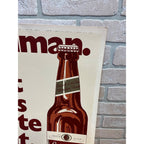 Vintage 1971 Gettelman Beer Cardstock Advertising Sign Miller Milwaukee Wis