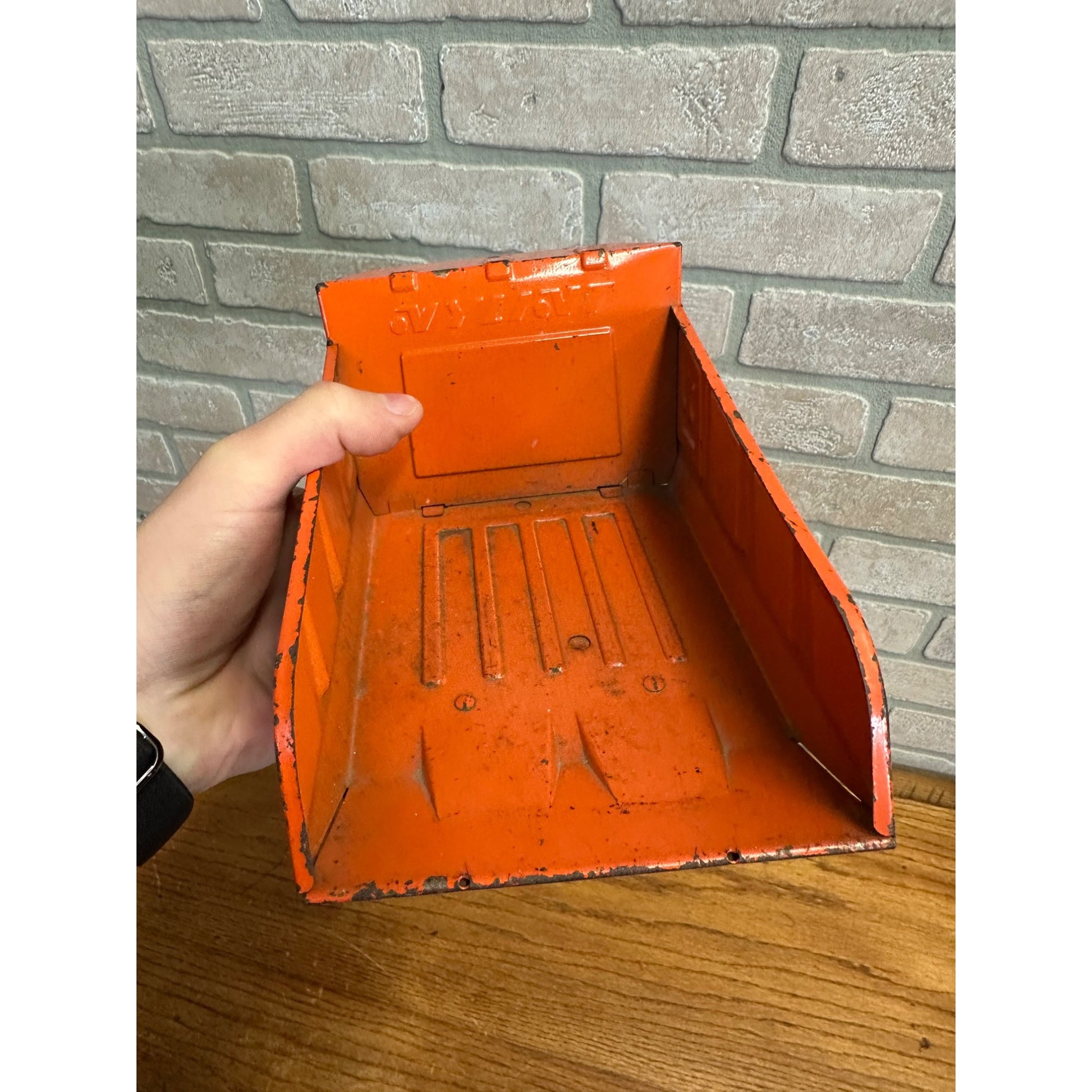 Vintage Nylint 400  Orange Pressed Steel Toy Dump Truck