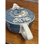 Vintage Currier and Ives by Royal China Lidded Tea Pot Sailboat Nautical