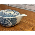 Vintage Currier and Ives by Royal China Lidded Tea Pot Sailboat Nautical