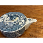 Vintage Currier and Ives by Royal China Lidded Tea Pot Sailboat Nautical