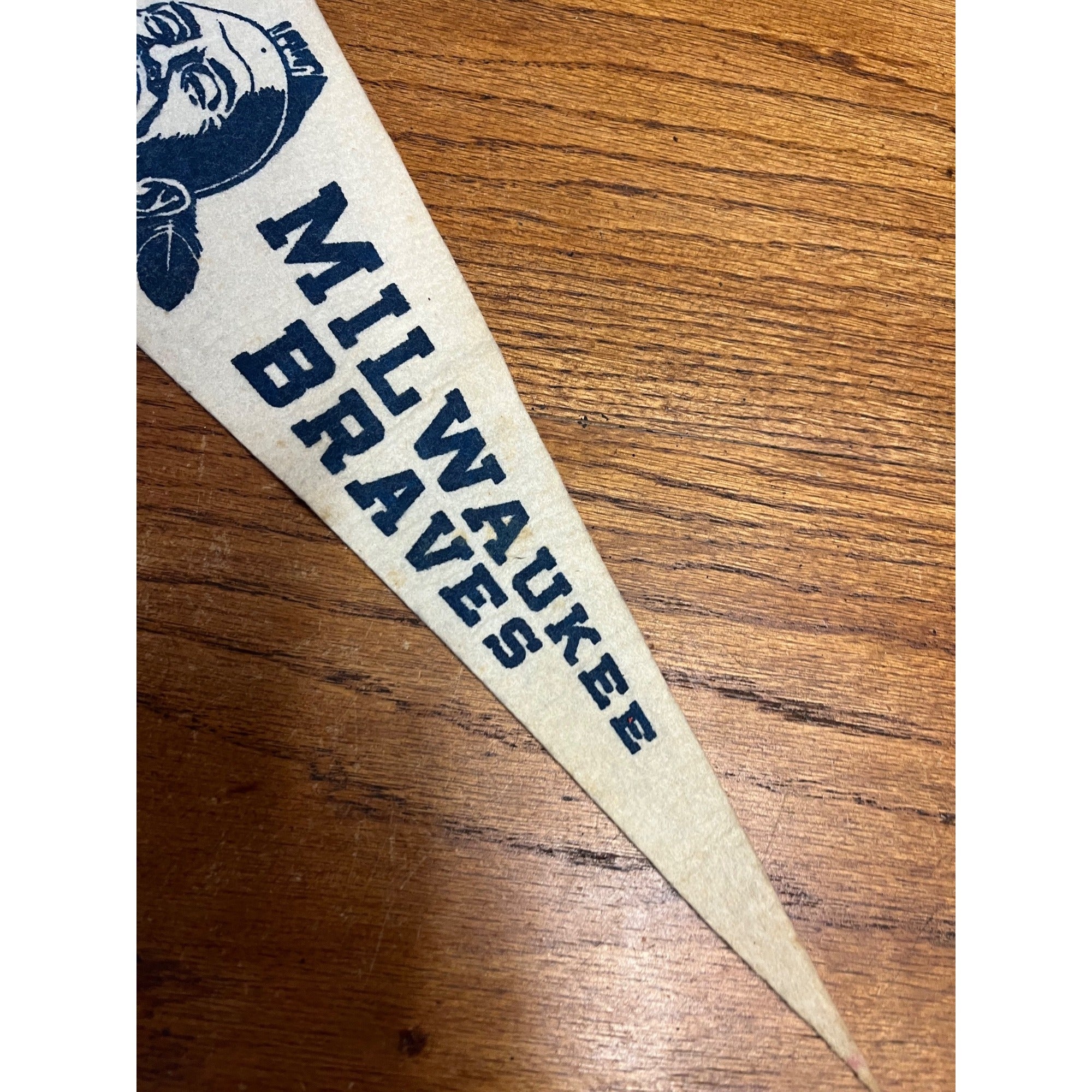 Vintage Milwaukee Braves Bazooka Mini Felt Pennant – 1950s Baseball