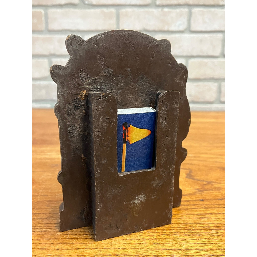 Vintage Bowling Themed Match Box Holder Matches w/ Striker