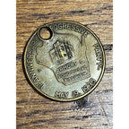 1935 Fond Du Lac Wisconsin Progressive Party 1st Anniversary Medal Holed Token