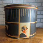 Vintage 1930s MALROV Men's Fedora Hat Box Art Deco Tall Oval - BOX ONLY