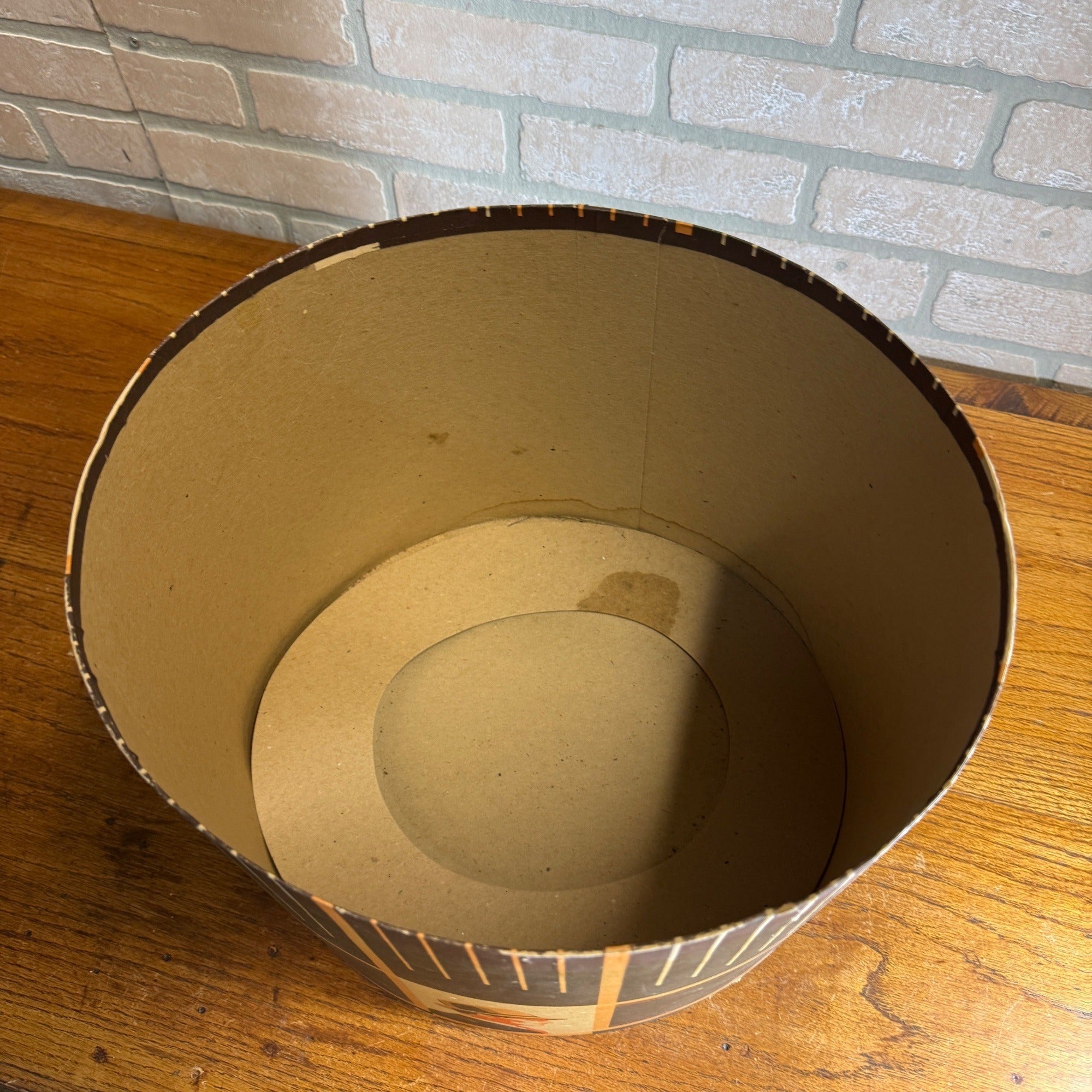 Vintage 1930s MALROV Men's Fedora Hat Box Art Deco Tall Oval - BOX ONLY