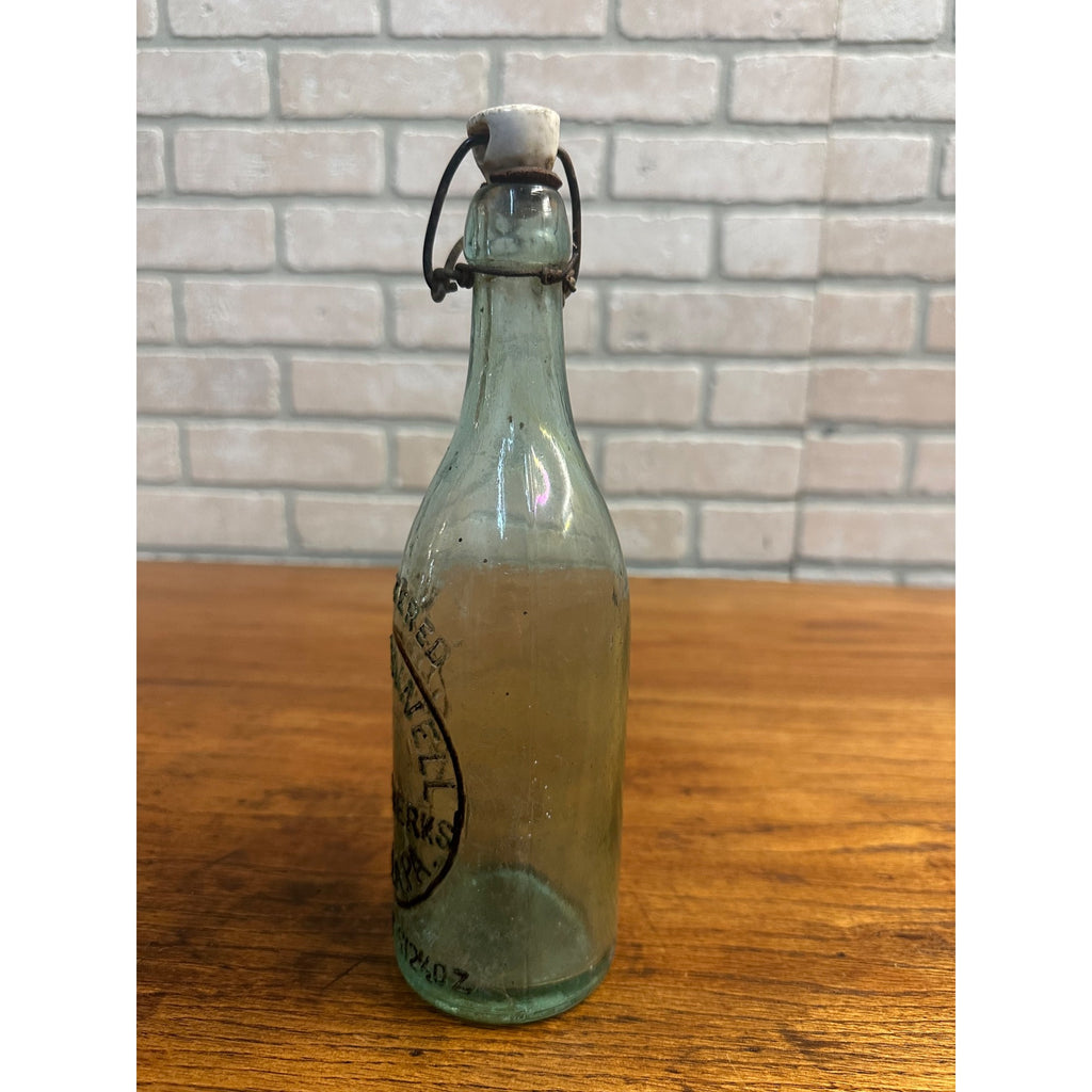 Pre-Pro M.F. O'Connell Blob Beer Bottle Aqua Blue Embossed Philadelphia PA