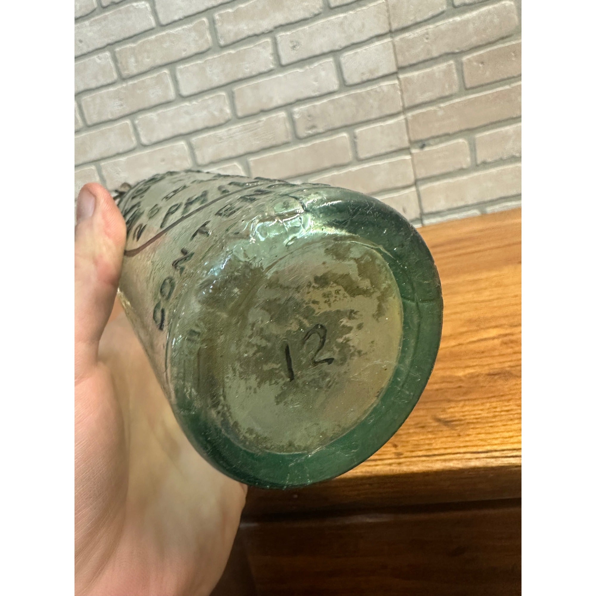 Pre-Pro M.F. O'Connell Blob Beer Bottle Aqua Blue Embossed Philadelphia PA