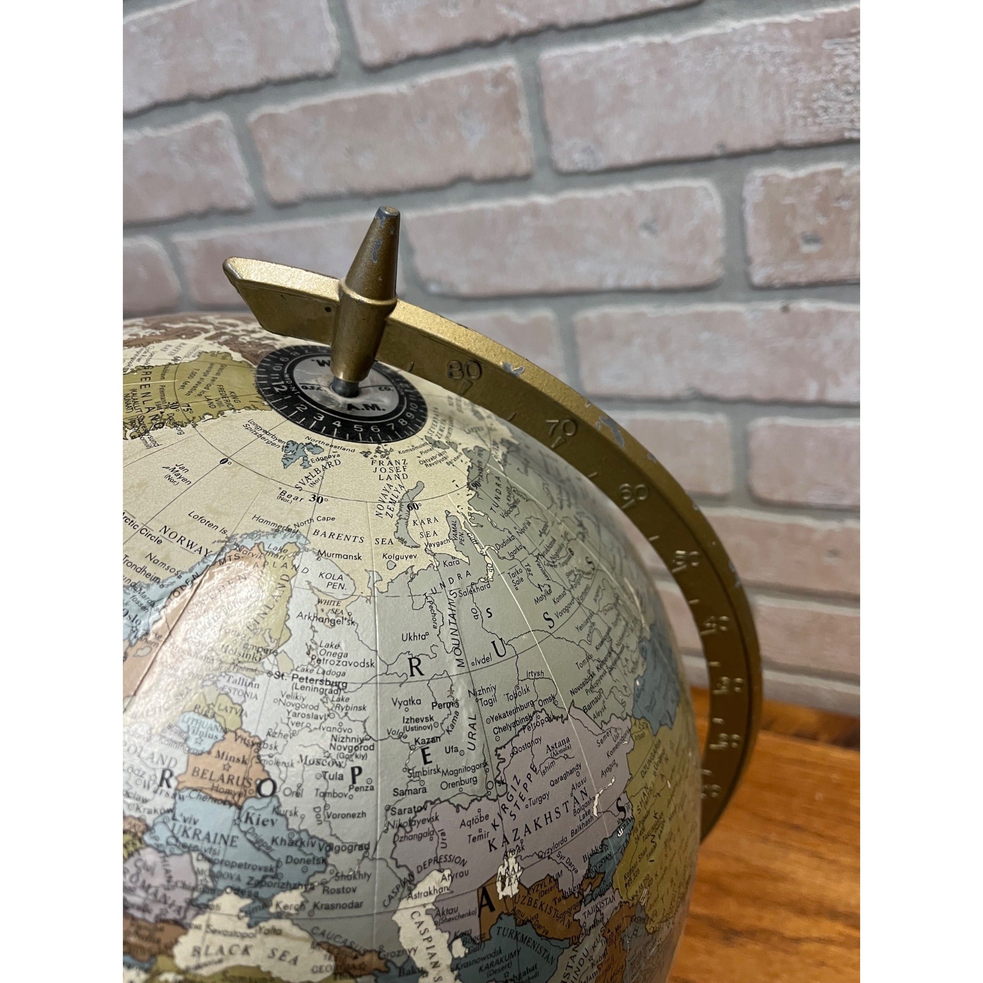 Vintage Replogle Legend 12" Platnium Classic USA Globe 1990s