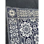 Antique Primitive 1800s Blue and White Double-Sided Jacquard Coverlet Victorian
